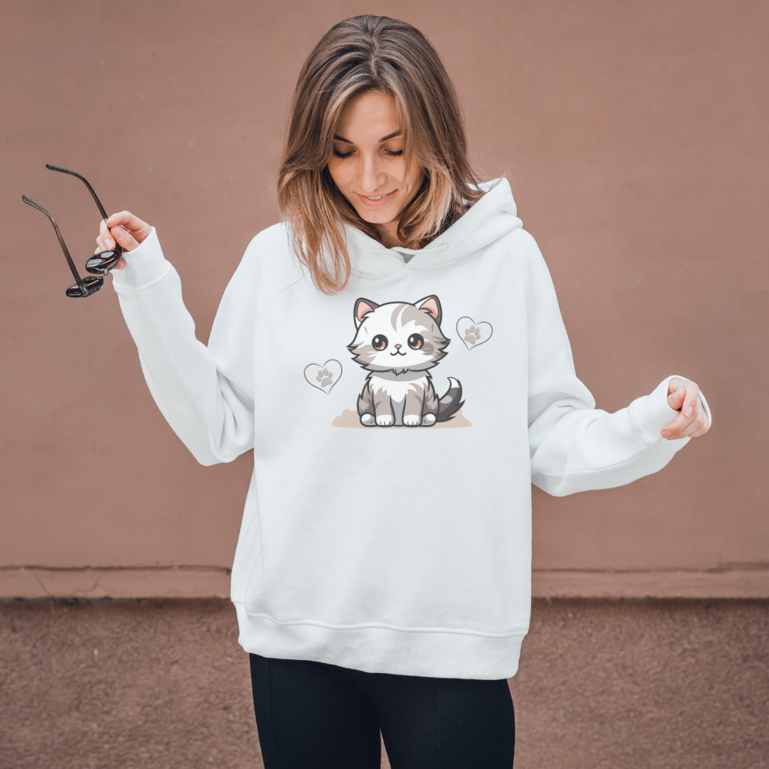 Cute Little Cat | Women’s Cropped Hoodie 🐱✨